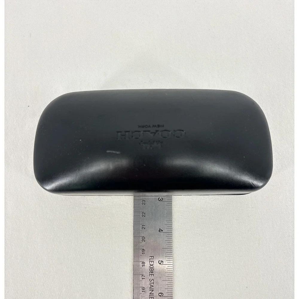 Coach Black Eyeglass Sunglass Case Hard Shell Clamshell Eyewear Logo New York